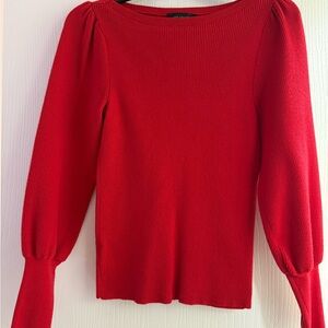 Ann Taylor Vibrant Red Knit Top